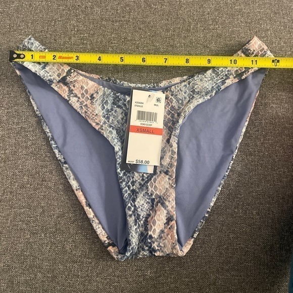 Isabella Rose Vienna Blue Multi Bondi ‎ Scoop Bottoms Size X-Small - Picture 4 of 5